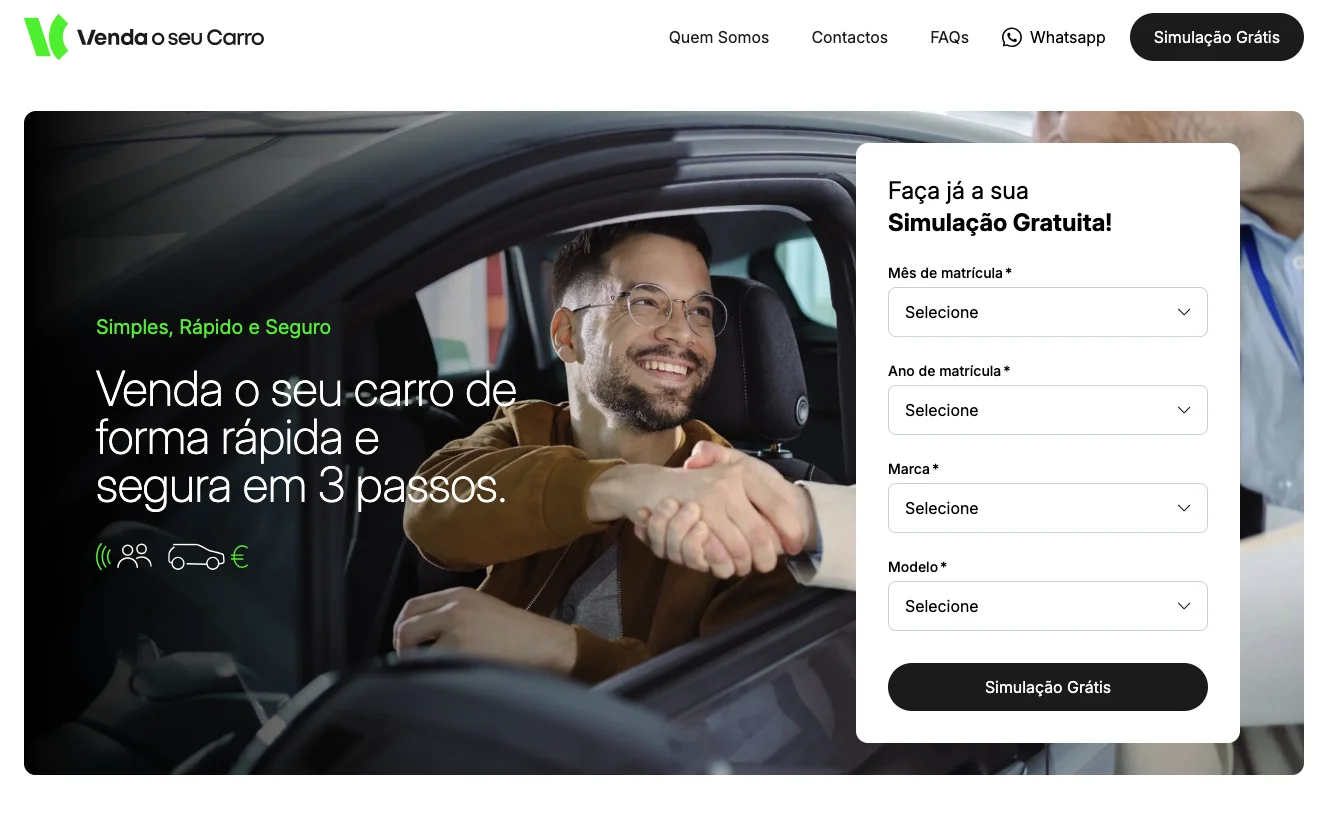 Website Venda o Seu Carro